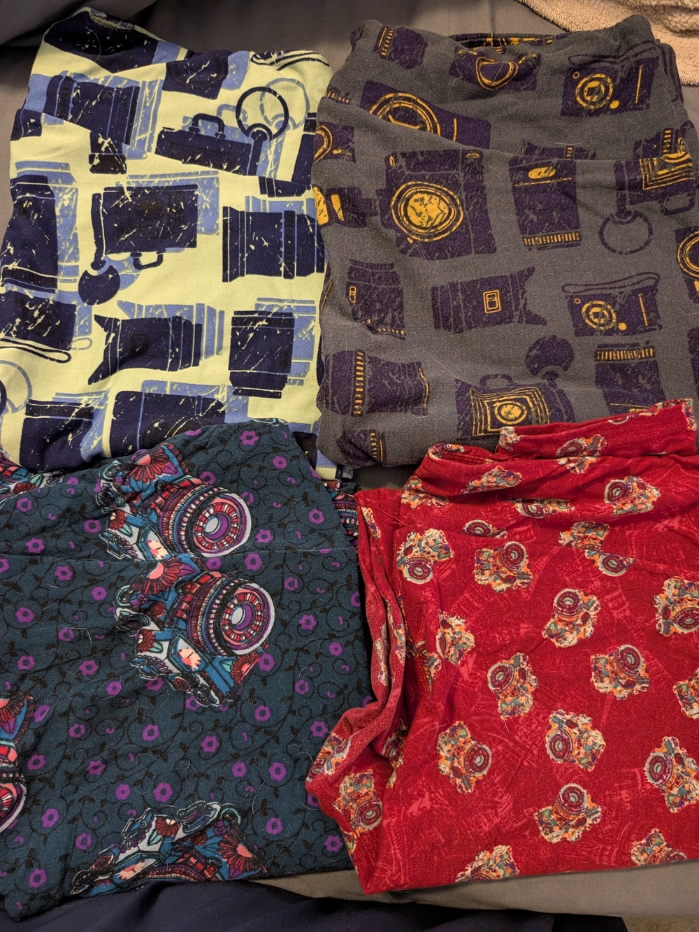 LuLaRoe TC Leggings Lot - Camera Photography Prints